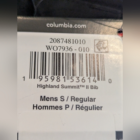 Columbia Men's Highland Summit II Bib Ski Pant Black Mens Sz S Or Women's M - Picture 10 of 17